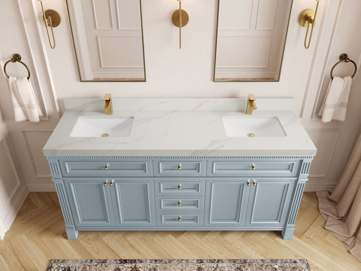 Paris 72 in. W x 22 in. D Double Sink Bathroom Vanity - photo 21