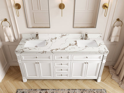 Paris 72 in. W x 22 in. D Double Sink Bathroom Vanity - Willow Bath and Vanity