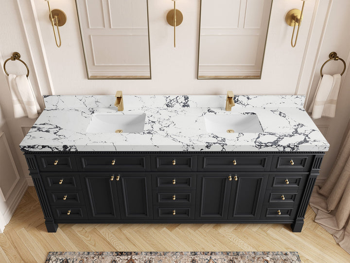 Paris 84 in. W x 22 in. D Double Sink Bathroom Vanity - photo 39