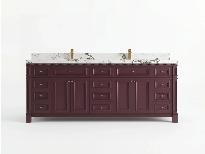Paris 84 in. W x 22 in. D Double Sink Bathroom Vanity - photo 1