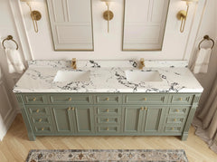 Paris 84 in. W x 22 in. D Double Sink Bathroom Vanity - photo 5