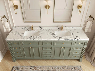 Paris 84 in. W x 22 in. D Double Sink Bathroom Vanity - Willow Bath and Vanity