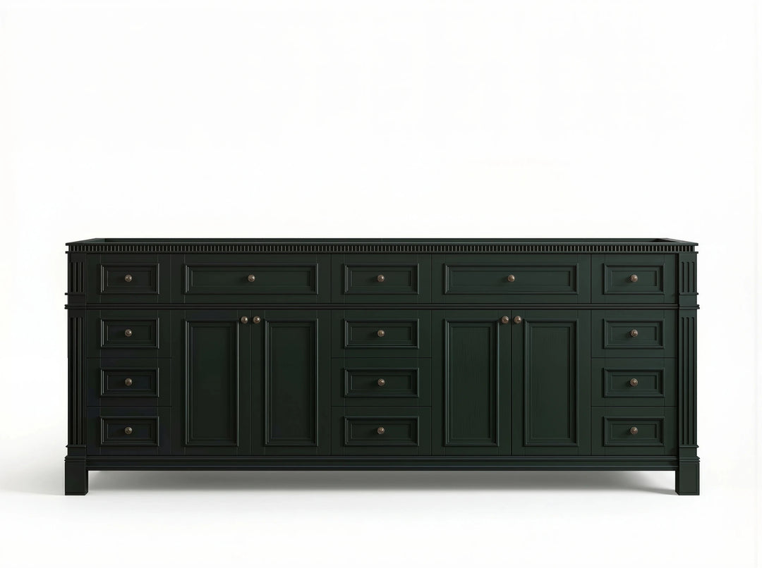 Paris 84 in. W x 22 in. D Double Sink Bathroom Vanity | 
              
                Dark Forest Green
                
                  
             - PRS-CAB-DGN-83 - photo №33