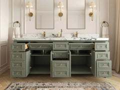 Paris 84 in. W x 22 in. D Double Sink Bathroom Vanity - photo 4