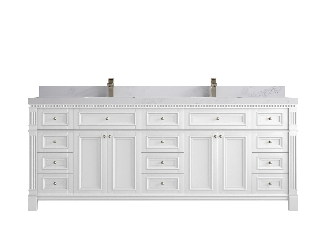 Paris 84 in. W x 22 in. D Double Sink Bathroom Vanity - Willow Bath and Vanity