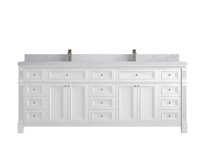 Paris 84 in. W x 22 in. D Double Sink Bathroom Vanity - Willow Bath and Vanity