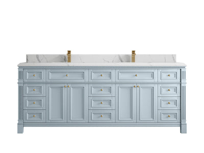Paris 84 in. W x 22 in. D Double Sink Bathroom Vanity - Willow Bath and Vanity