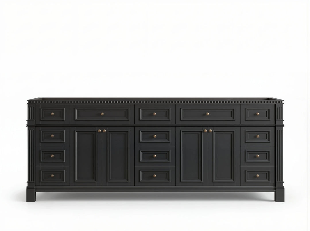 Paris 84 in. W x 22 in. D Double Sink Bathroom Vanity | 
              
                Black Top
                
                  
             - PRS_BLT_CA_BK_84 - photo №29