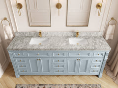 Paris 84 in. W x 22 in. D Double Sink Bathroom Vanity - photo 7