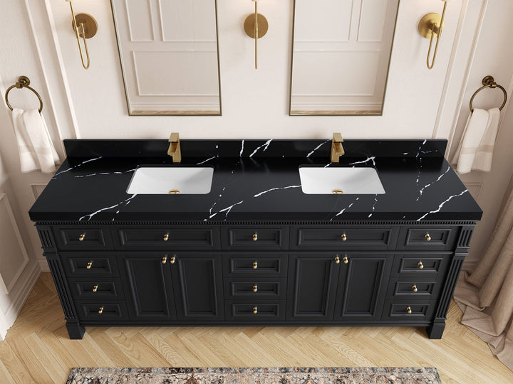 Paris 84 in. W x 22 in. D Double Sink Bathroom Vanity - photo 7