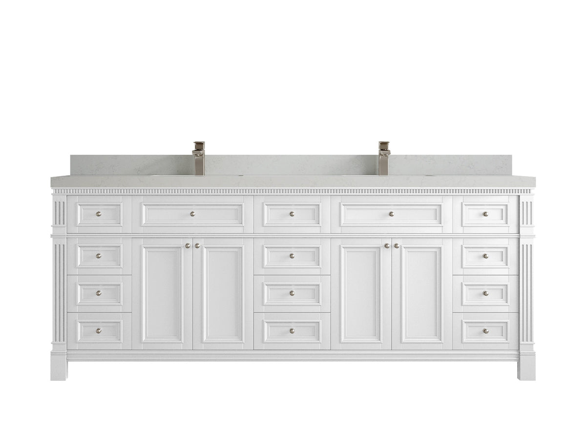 Paris 84 in. W x 22 in. D Double Sink Bathroom Vanity - Willow Bath and Vanity
