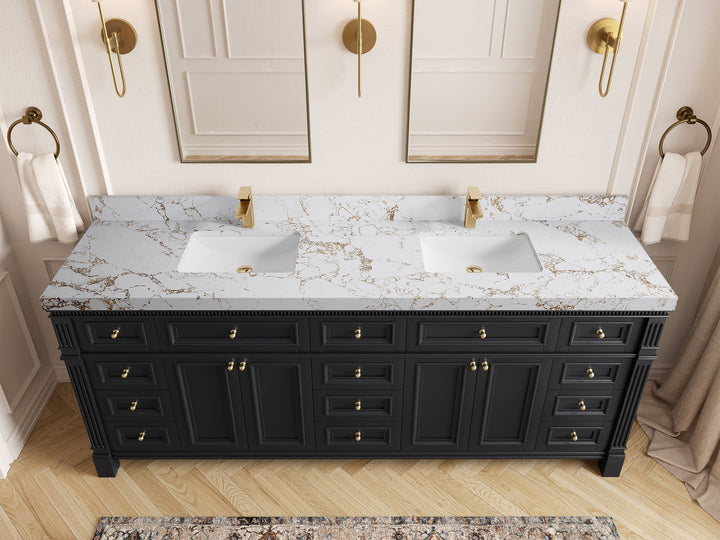 Paris 84 in. W x 22 in. D Double Sink Bathroom Vanity - photo 37