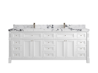 Paris 84 in. W x 22 in. D Double Sink Bathroom Vanity - Willow Bath and Vanity