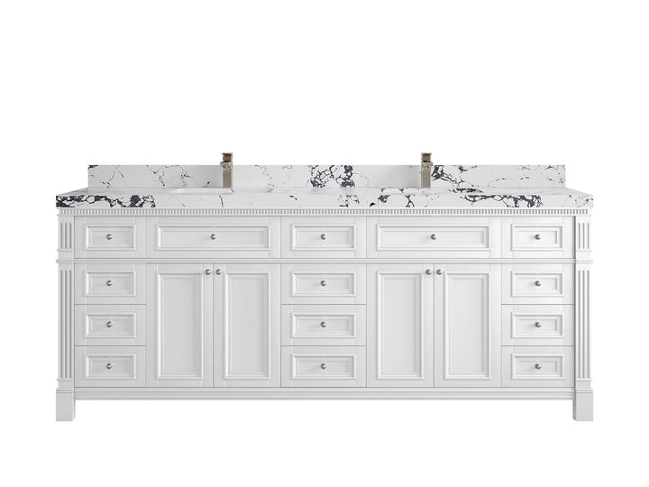 Paris 84 in. W x 22 in. D Double Sink Bathroom Vanity - photo 40