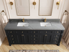 Paris 84 in. W x 22 in. D Double Sink Bathroom Vanity - photo 33