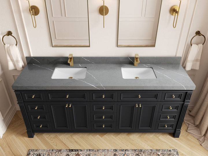 Paris 84 in. W x 22 in. D Double Sink Bathroom Vanity - photo 33