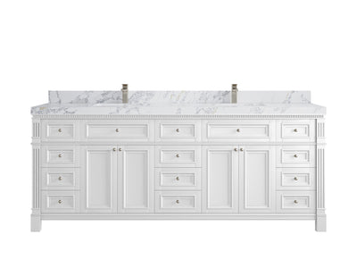 Paris 84 in. W x 22 in. D Double Sink Bathroom Vanity - Willow Bath and Vanity