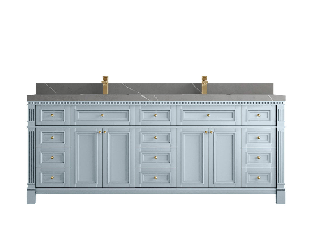 Paris 84 in. W x 22 in. D Double Sink Bathroom Vanity - Willow Bath and Vanity