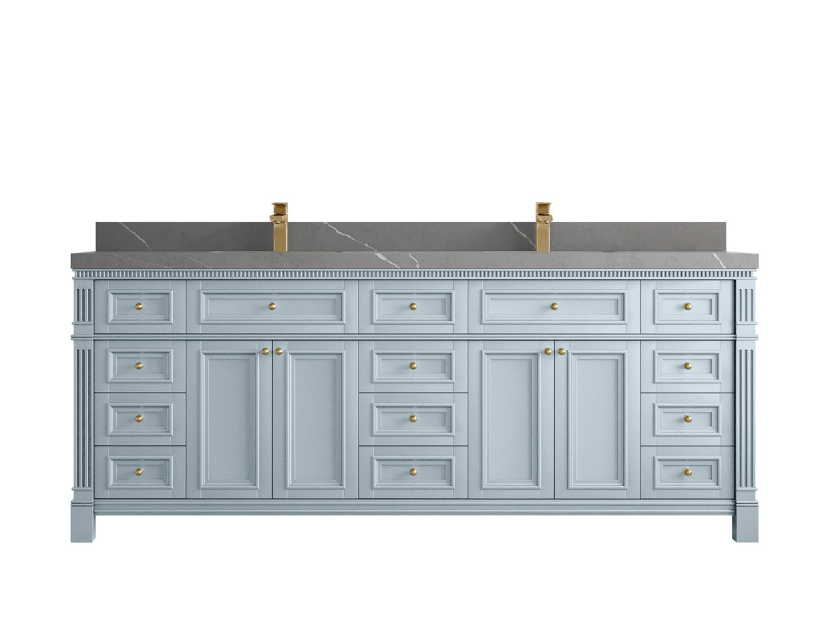 Paris 84 in. W x 22 in. D Double Sink Bathroom Vanity - Willow Bath and Vanity