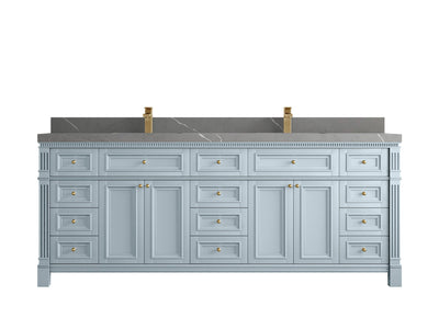 Paris 84 in. W x 22 in. D Double Sink Bathroom Vanity - Willow Bath and Vanity