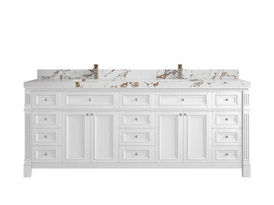 Paris 84 in. W x 22 in. D Double Sink Bathroom Vanity - Willow Bath and Vanity