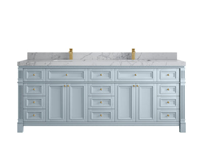 Paris 84 in. W x 22 in. D Double Sink Bathroom Vanity - Willow Bath and Vanity