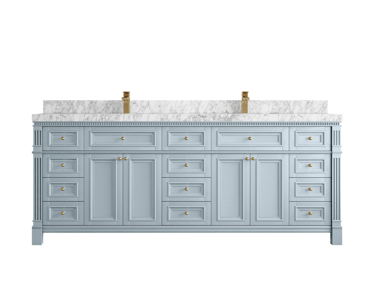 Paris 84 in. W x 22 in. D Double Sink Bathroom Vanity - Willow Bath and Vanity