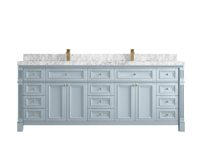 Paris 84 in. W x 22 in. D Double Sink Bathroom Vanity - Willow Bath and Vanity