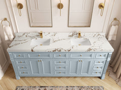 Paris 84 in. W x 22 in. D Double Sink Bathroom Vanity - photo 35
