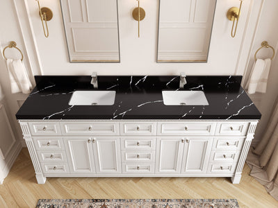 Paris 84 in. W x 22 in. D Double Sink Bathroom Vanity - Willow Bath and Vanity