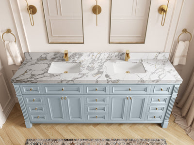 Paris 84 in. W x 22 in. D Double Sink Bathroom Vanity - Willow Bath and Vanity