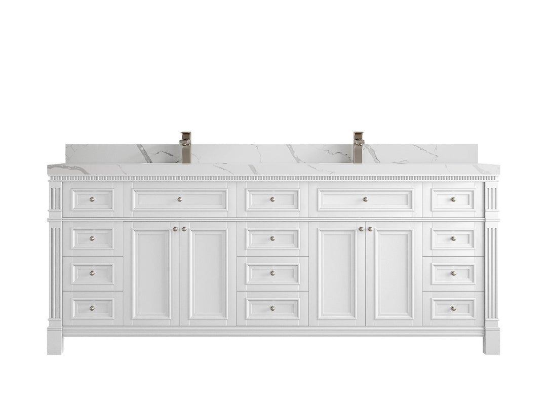 Paris 84 in. W x 22 in. D Double Sink Bathroom Vanity - Willow Bath and Vanity