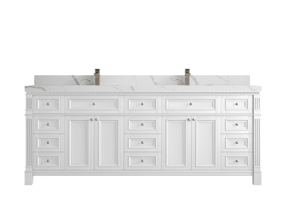 Paris 84 in. W x 22 in. D Double Sink Bathroom Vanity - Willow Bath and Vanity