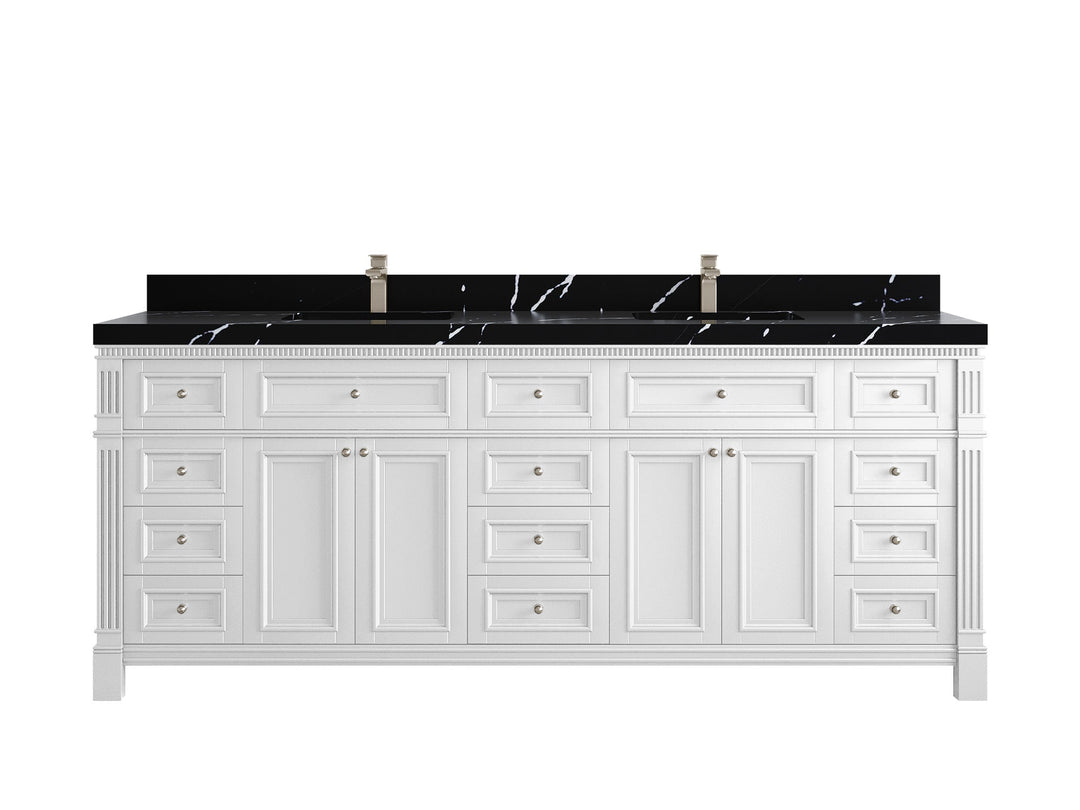 Paris 84 in. W x 22 in. D Double Sink Bathroom Vanity - Willow Bath and Vanity