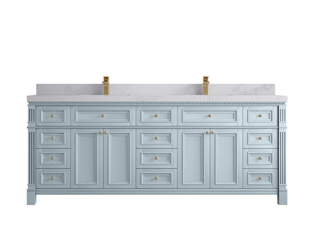 Paris 84 in. W x 22 in. D Double Sink Bathroom Vanity - Willow Bath and Vanity