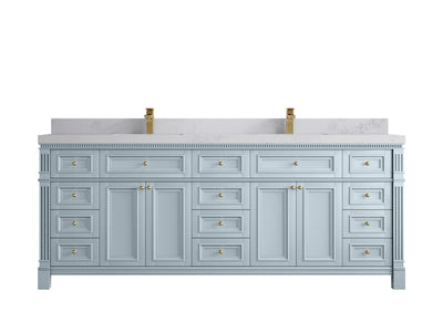 Paris 84 in. W x 22 in. D Double Sink Bathroom Vanity - Willow Bath and Vanity