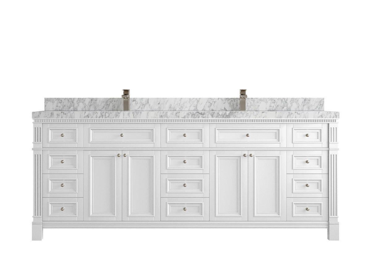 Paris 84 in. W x 22 in. D Double Sink Bathroom Vanity - Willow Bath and Vanity