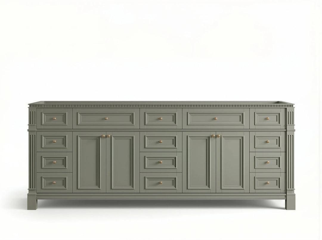 Paris 84 in. W x 22 in. D Double Sink Bathroom Vanity | 
              
                Evergreen
                
                  
             - PRS-CAB-EGN-83 - photo №30