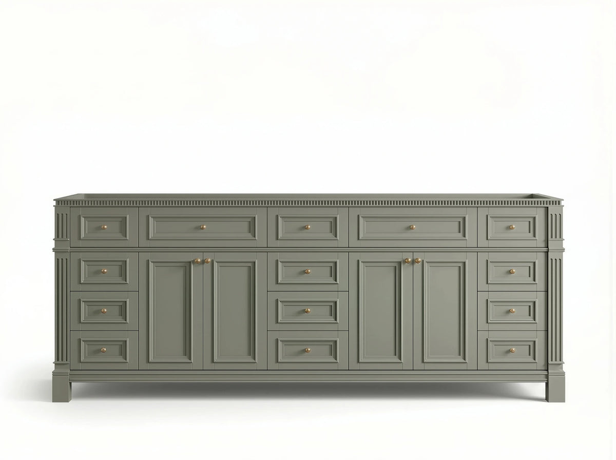 Paris 84 in. W x 22 in. D Double Sink Bathroom Vanity - Willow Bath and Vanity