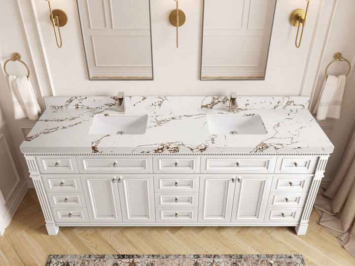 Paris 84 in. W x 22 in. D Double Sink Bathroom Vanity - photo 35