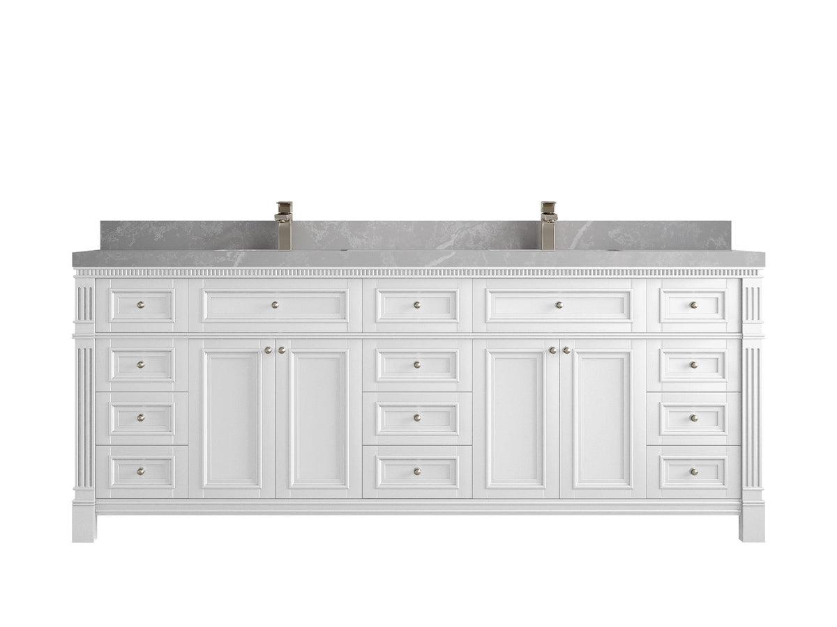 Paris 84 in. W x 22 in. D Double Sink Bathroom Vanity - Willow Bath and Vanity
