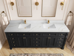 Paris 84 in. W x 22 in. D Double Sink Bathroom Vanity - photo 17