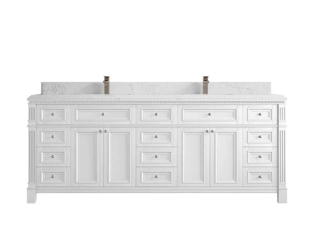 Paris 84 in. W x 22 in. D Double Sink Bathroom Vanity - Willow Bath and Vanity