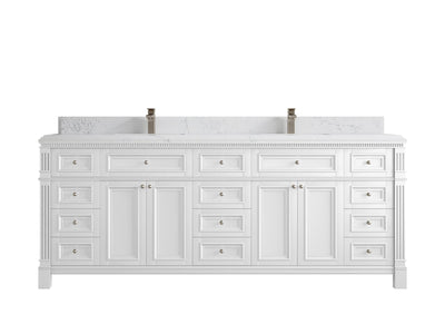 Paris 84 in. W x 22 in. D Double Sink Bathroom Vanity - Willow Bath and Vanity