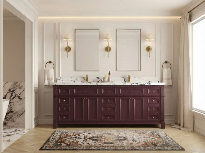 Paris 84 in. W x 22 in. D Double Sink Bathroom Vanity - photo 4