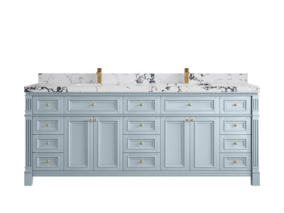 Paris 84 in. W x 22 in. D Double Sink Bathroom Vanity - Willow Bath and Vanity