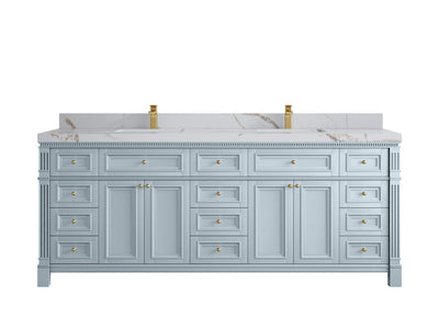 Paris 84 in. W x 22 in. D Double Sink Bathroom Vanity - Willow Bath and Vanity