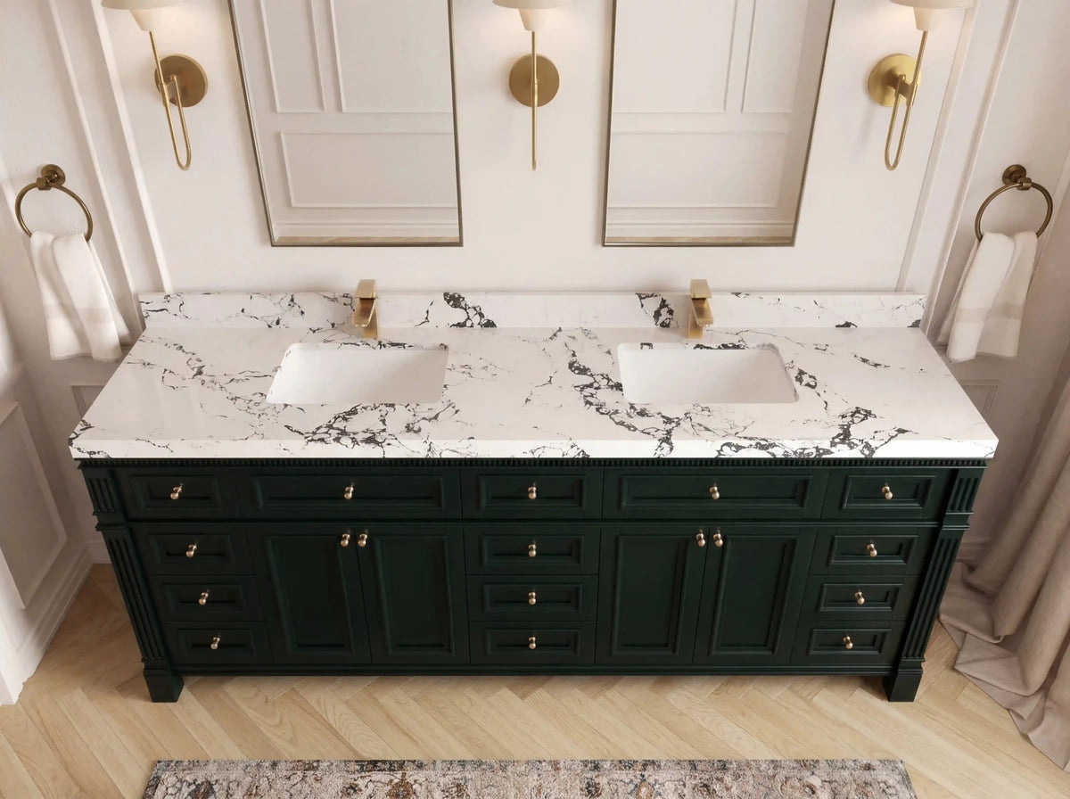 Paris 84 in. W x 22 in. D Double Sink Bathroom Vanity - Willow Bath and Vanity