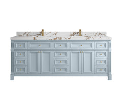 Paris 84 in. W x 22 in. D Double Sink Bathroom Vanity - photo 36