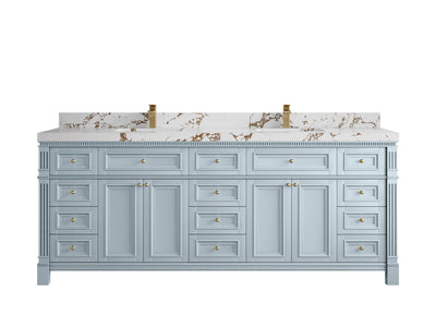 Paris 84 in. W x 22 in. D Double Sink Bathroom Vanity - Willow Bath and Vanity